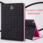 9,7 ''Роскошный чехол для iPad 2018 9,7 Корона чехол Флип A1893 A1954 Смарт авто-сна PU кожаный чехол подставка для iPad 9,7 2018 чехол