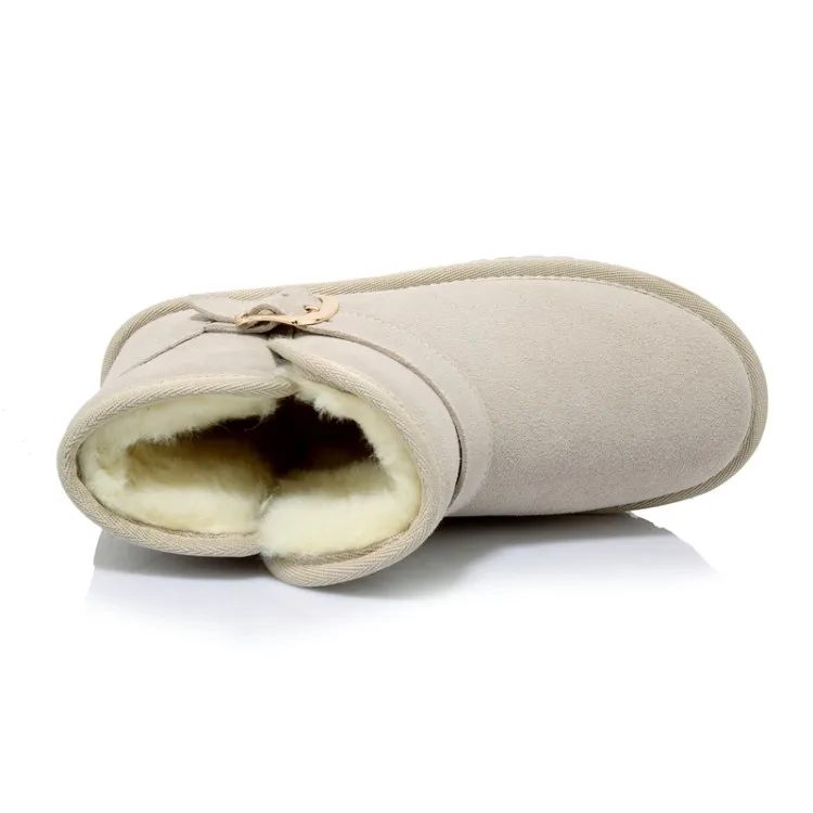 2019 зимние женские ботинки из натуральной кожи зимняя обувь на плоской подошве