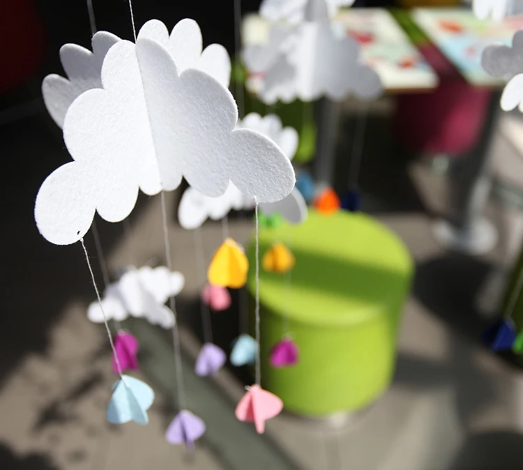 3d гирлянда в виде облаков и капель дождя украшения для детей дня рождения