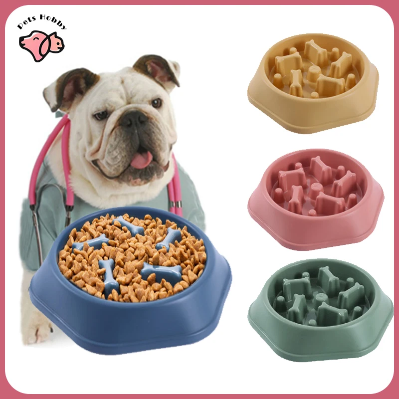 

New Pet Slow Feeder Dog Bowl Fashion Feeding Food Bowls Slow Down Eating Prevent Obesity Cat Dog Feeder Bowls Pet Dogs Supplies
