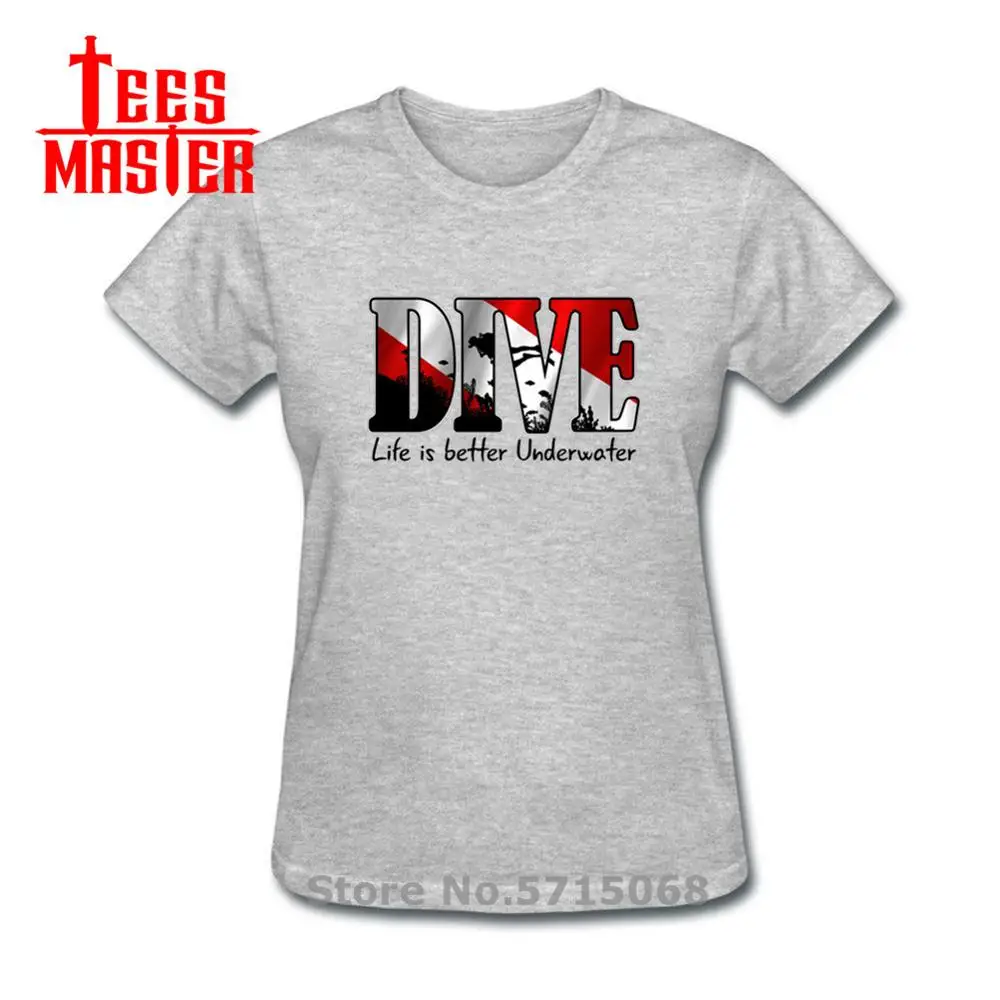 Женская футболка с коротким рукавом для погружения аквалангом летняя Клубная