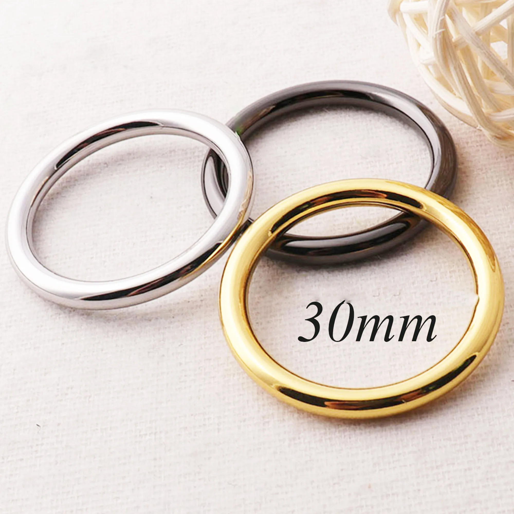 6 шт. Металл серебро/золото/темно серый O кольца для пряжки кошелек сумка брелок