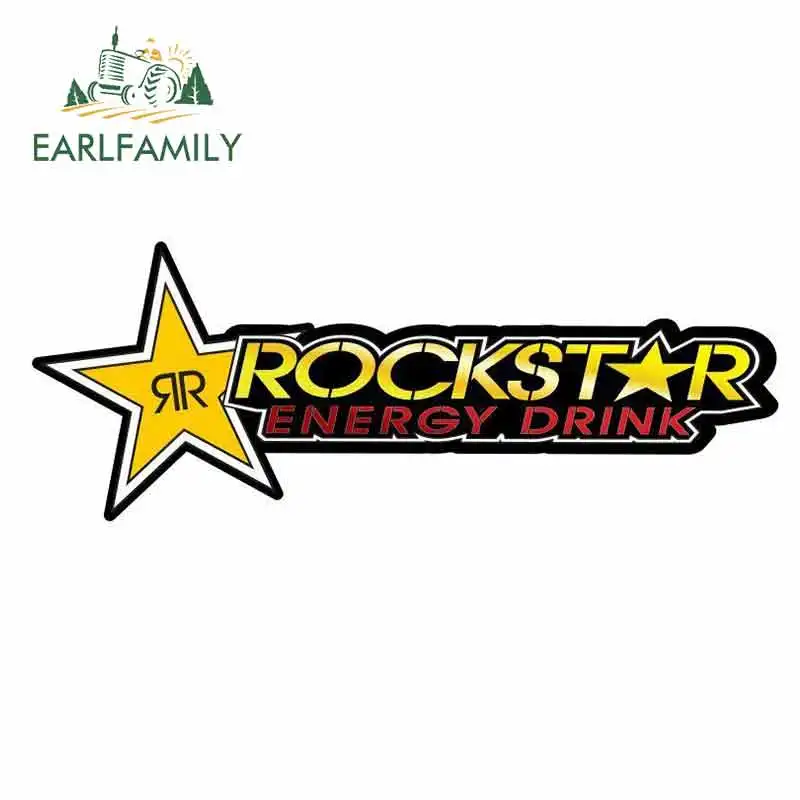 EARLFAMILY 13cm x 4.9cm for Rockstar Sign Cartoon Car Stickers Sunscreen Vinyl JDM Bumper Waterproof Trunk Truck Camper Decal | Автомобили