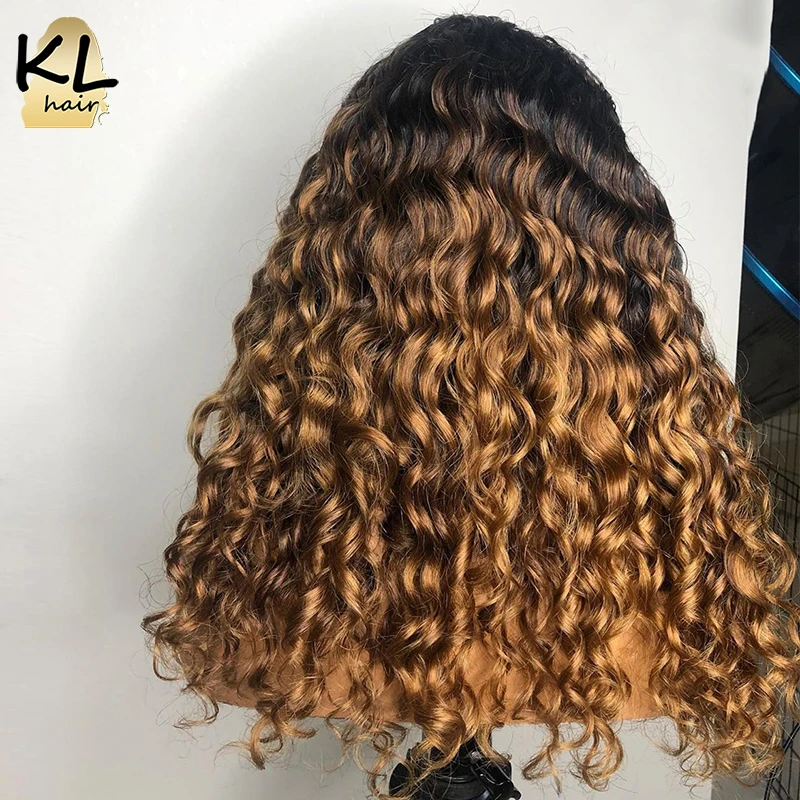 Омбре блонд кружевные передние человеческие волосы парики для черных женщин T1B/27