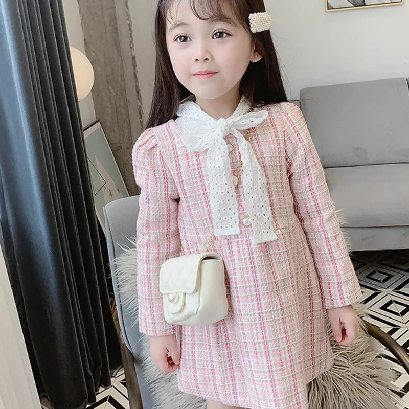 Коллекция 2019 года модное осенне-зимнее платье принцессы с длинными рукавами