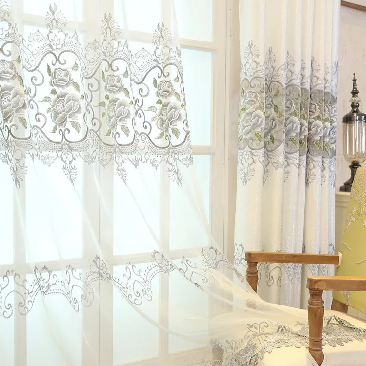 New European Style Castle Relief Embroidery Shading Curtains for Living Dining Room Bedroom. | Дом и сад