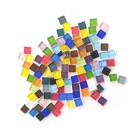 50 pieces 10104mm colored crystal glass square puzzle game pieces for children creative hand dty board games