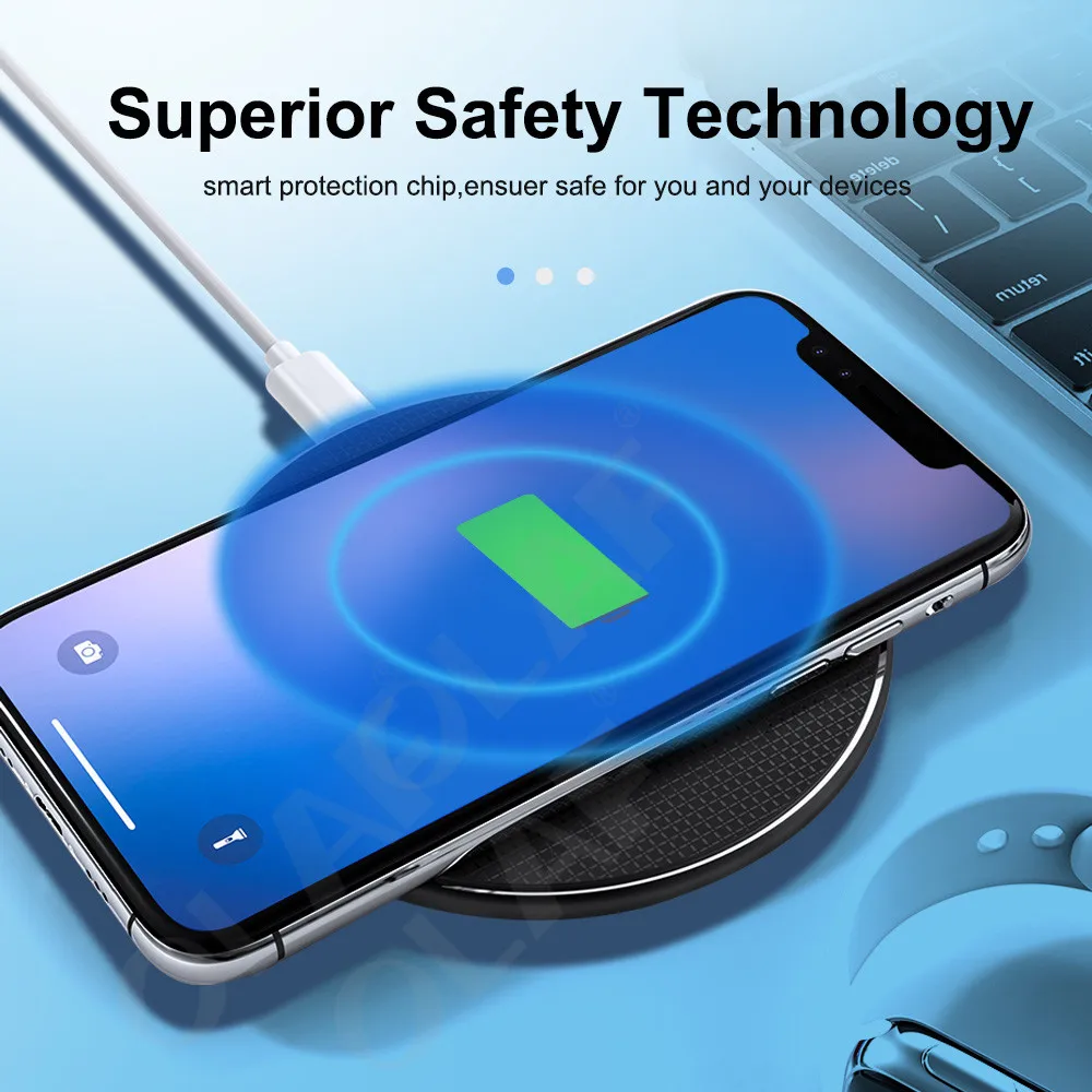 OLAF 10 Вт Qi Беспроводное зарядное устройство для iPhone 11 Pro Max быстрое USB быстрая