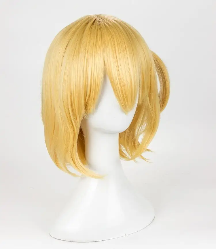 Haikyuu! Hitoka Yachi Wig Косплей парик короткий золотой + бесплатная шапочка для