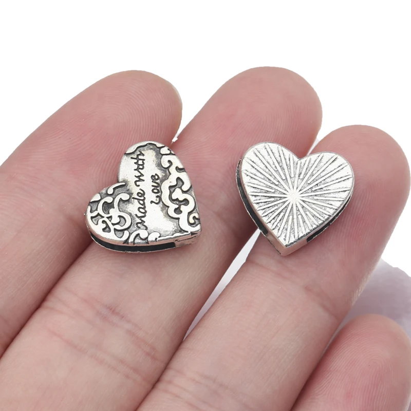 Бусина-разделитель для бижутерии плоский кожаный шнур 12 мм 10 шт. тибетское