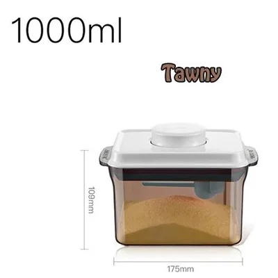 Tawny-1000ml Контейнер для хранения продуктов, коробка для сухого молока, герметичный контейнер для орехов, Кухонный Контейнер для сортировки пищевых продуктов, Прямая поставка - Цвет: Tawny-1000ml
