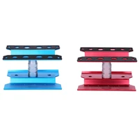 2set metal rc car workstation work stand repair 360 degree rotation for 18 110 112 116 scale modelsblue red