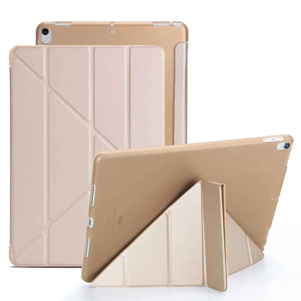 S-Gold Чехол для iPad Air 2(), тонкий кожаный мягкий ТПУ чехол с подставкой для iPad 6 Air2 A1566 A1567 со стилусом+ плёнкой - Цвет: S-Gold