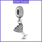 XNMY бусины подходят для оригинального Pandora паве коктейльное Стекло Подвеска Шарм Браслет Подвески Серебряный цвет подвеска ювелирные изделия Berloque