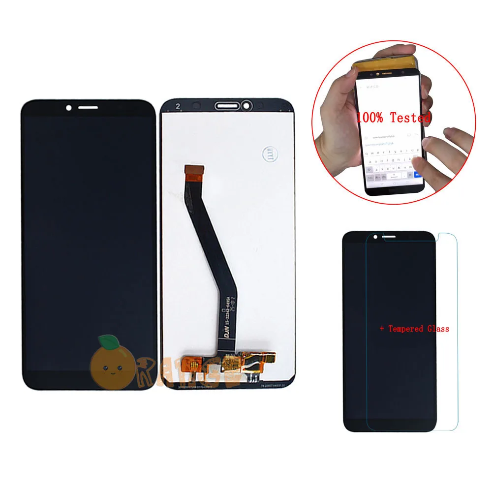 Black without Frame Для huawei Y6 ATU-L21 ATU-LX3 ATU-L31 L11 L22 L42 ЖК-дисплей сенсорный экран Рамка для huawei Y6 Prime закаленное стекло - Цвет: Black without Frame