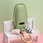 Новинка Кожаный Автомобильный ФОБ для Audi A4L A6 A7 A5 A8 Q5 2019 2020 брелок Смарт спортивные автомобильные аксессуары чехол-кольцо для ключей