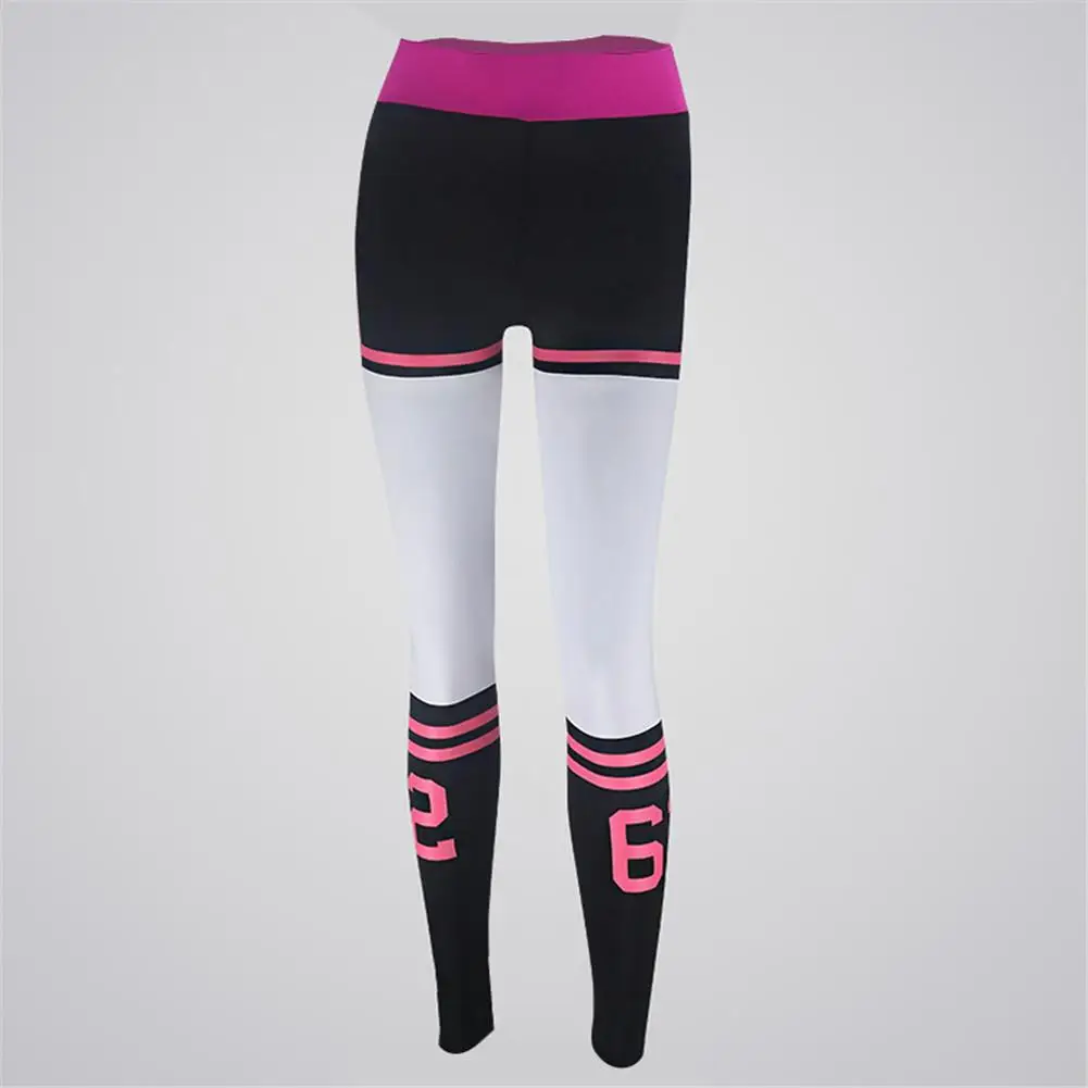 Pink S Штаны для бега модный спортивный стиль облегающие и облегающие леггинсы на бедрах стильные дышащие брюки для йоги с принтом - Цвет: Pink S