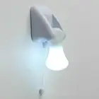 Светодиодный светильник на шнуре, лампа для ночного освещения, портативная лампа белого цвета с питанием от батарейки для спальни, ванной, кабинета, чулана