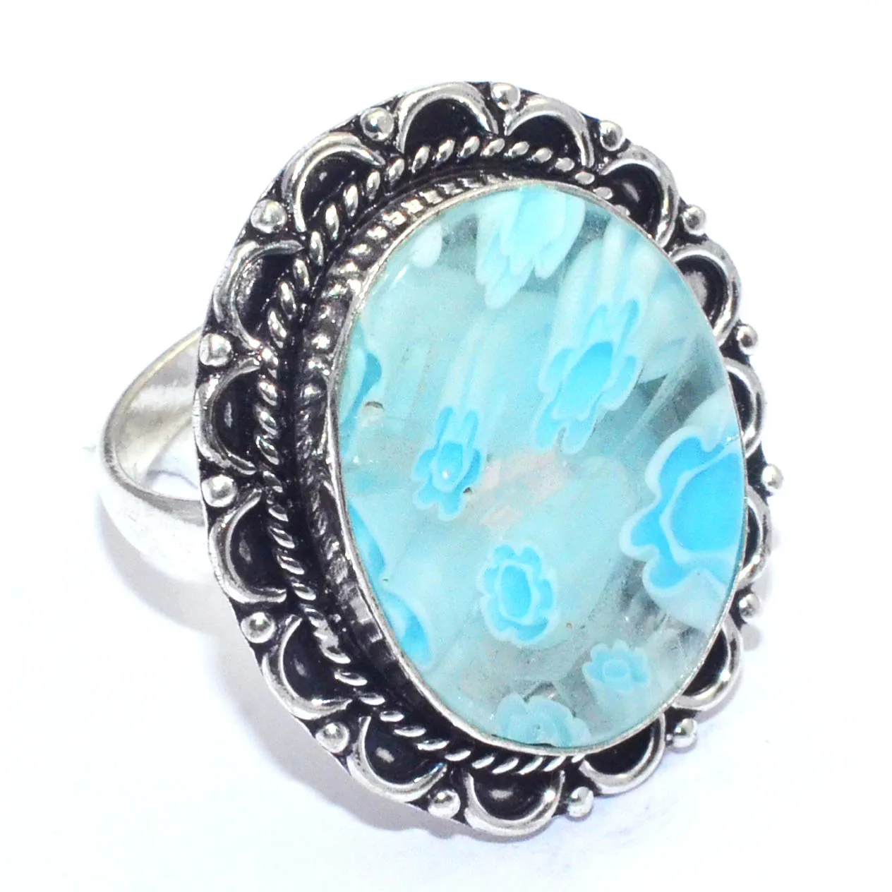 

Серебряное кольцо с покрытием из дихройного стекла, размер США: 8,5, R7599