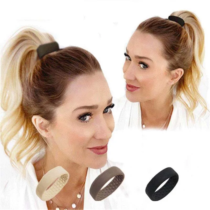 

Woman Ponytail Holder Hair Tie Foldable Hair scrunchies Silicone Stationarity Elastic Hair Band Simple hair accessories