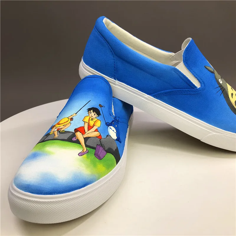 Вэнь/Женская парусиновая обувь без шнуровки Вулканизированная аниме дизайн Мой