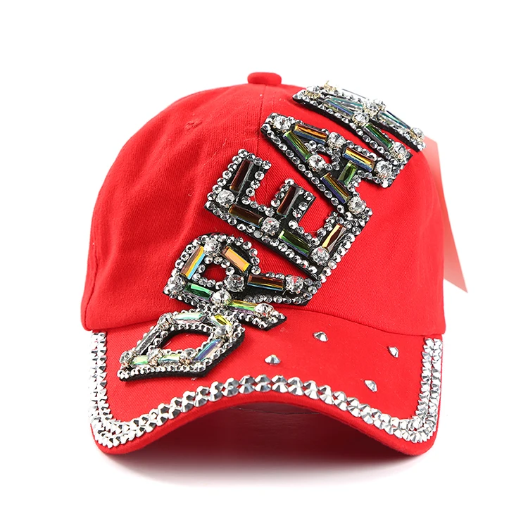 LVTZJ New Spring Vintage Denim Baseball Caps Snapback Hat Floral Summer Cap Rhinestone Hip Hop Cap For Women Grinding Multicolor