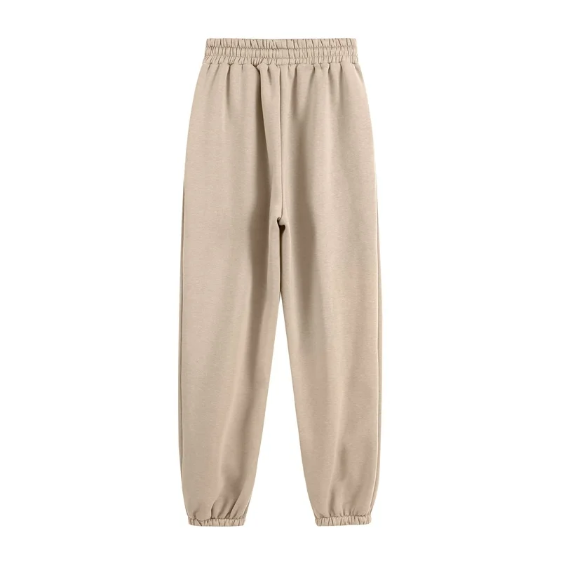 

Wool women's training suits two pieces together with hoodie sweatpants oversized solid color with hoodie winter suits winter