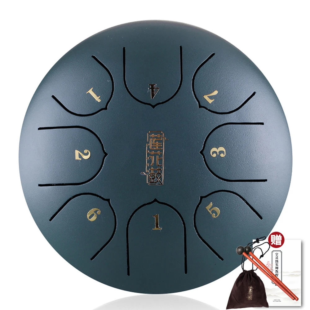 6in металлический барабан для языка мини 8-тональный ручной с барабаном Ударные