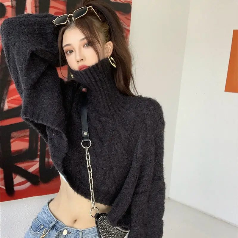 

Свитер женский осенне-зимний свободный с высоким воротом, 2020