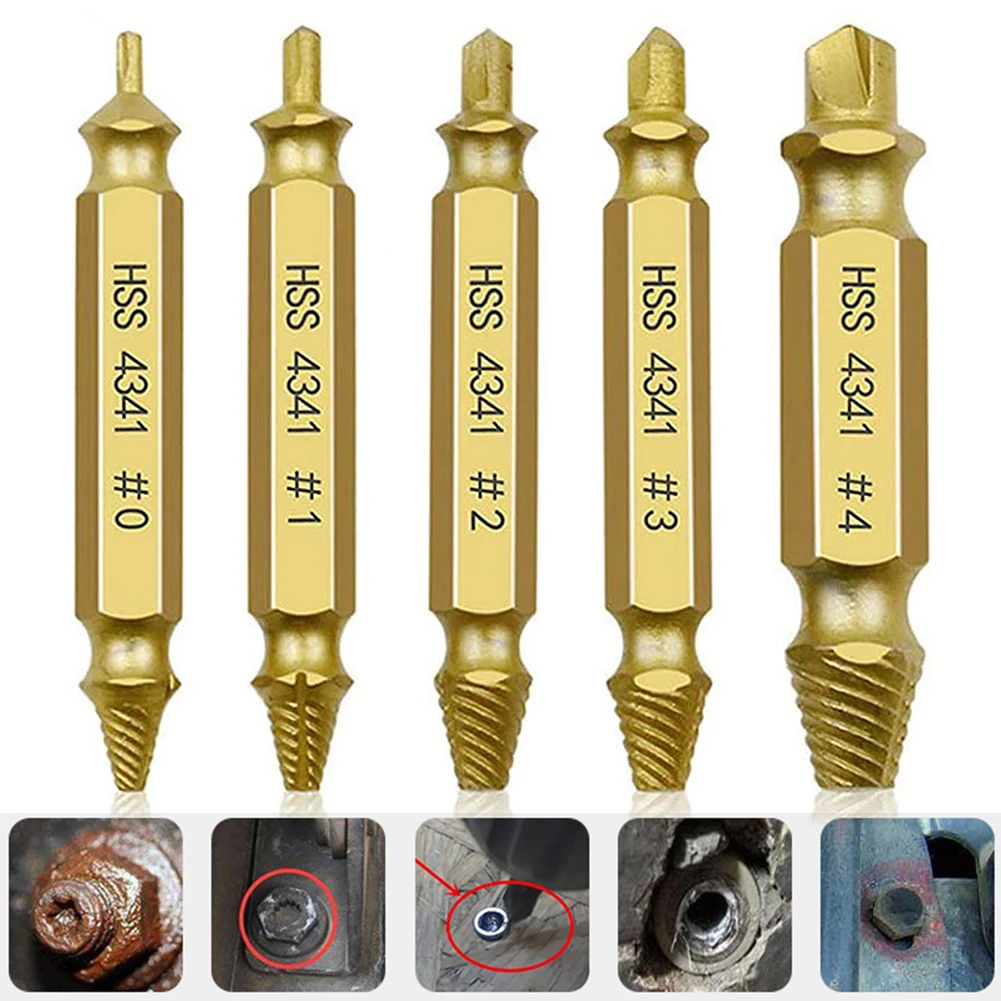 

6pcs Damaged Screw Extractor Speed Out Drill Bits Tool Stripped Broken Bolt Remover Extractor Easily Take Out Demolition Tools