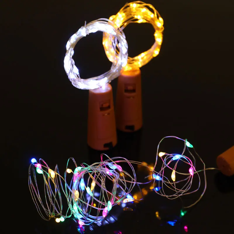 

3M Wine Bottle Lights With Cork LED String Light Copper Wire Garland Lights