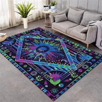 psychedelic sun carpet mat for living room doormat flannel print bedroom non slip floor rug