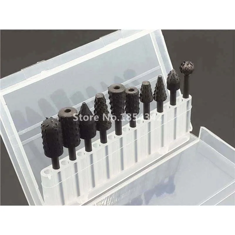 10 шт. набор вращающихся Rasp файлов 3 мм Burr биты для сверла деревообработки HSS