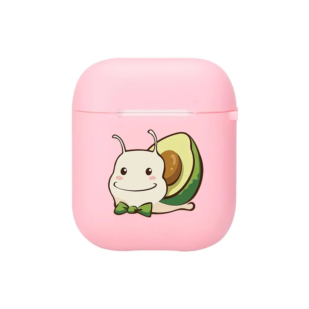 

Avocado Couples Silicone Bluetooth Wireless Earphone Case for AirPods Protective Cover Skin Accessories Pods Charging Box Bag