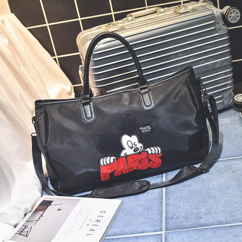 Disney Mickey mouse waterproof cartoon bag shoulder student luggage lady hand travel Boarding big package handbags | Багаж и сумки