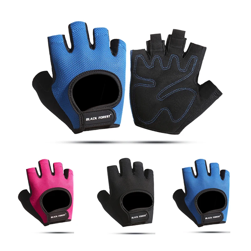 

New non-slip bicycle half-finger gloves fashion bicycle gloves breathable outdoor sports men and women bicycle gloves mountain b