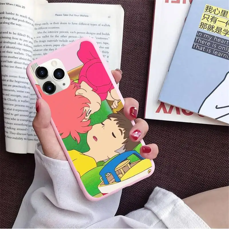 

Hayao Miyazaki anime ponyo Phone Case Candy Color for iPhone 11 12 6 6S 7 8 XS X SE 2020 XR mini pro Plus MAX coque
