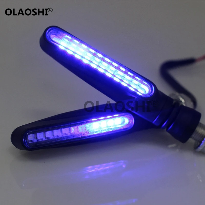 2 шт. светодиодный Сигналы поворота для мотоцикла светильник 12 SMD проблесковый