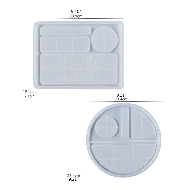 

13MC Tray Resin Mold Charm Woman Tray Mold Silicone for DIY Jewelry and Cosmetic Storage Epoxy Resin Coffee Home Decoration