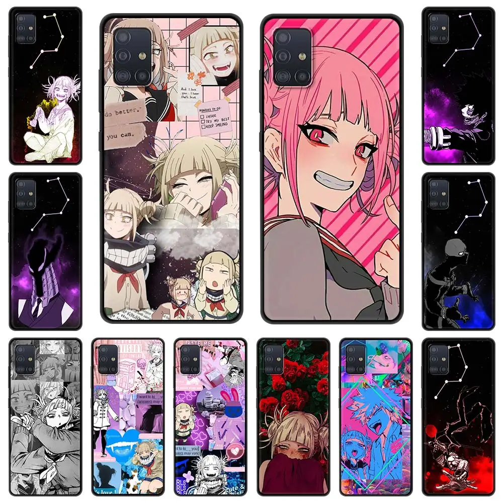 

My Hero Academia Himiko Toga Boku Phone Case for Samsung Galaxy A51 A71 A21S A12 A11 A31 A52 A41 A32 5G A72 A01 A22 Black Cover
