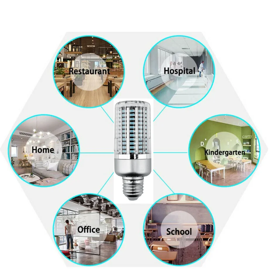 

UV Germicidal Lamp E27 Led UV Corn Bulb Disinfection Sterilizer Ozone Free LED Lights Home Clean Air Kill Bacteria Mites Indoor