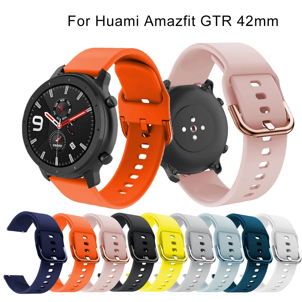 Сменный мягкий силиконовый ремешок для Huami Amazfit GTR 42 мм часов спортивный браслет 20