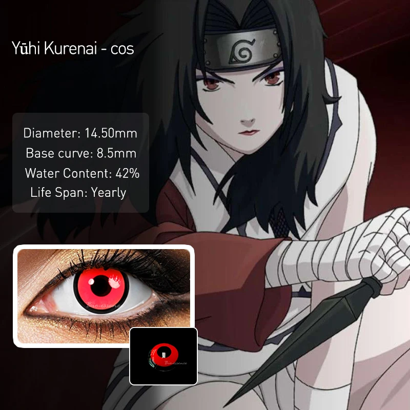 bio essence eye contact lens for cosplay kakashi three magatama anime eyes lenses sharingan colored contact lenses for eyes free global shipping