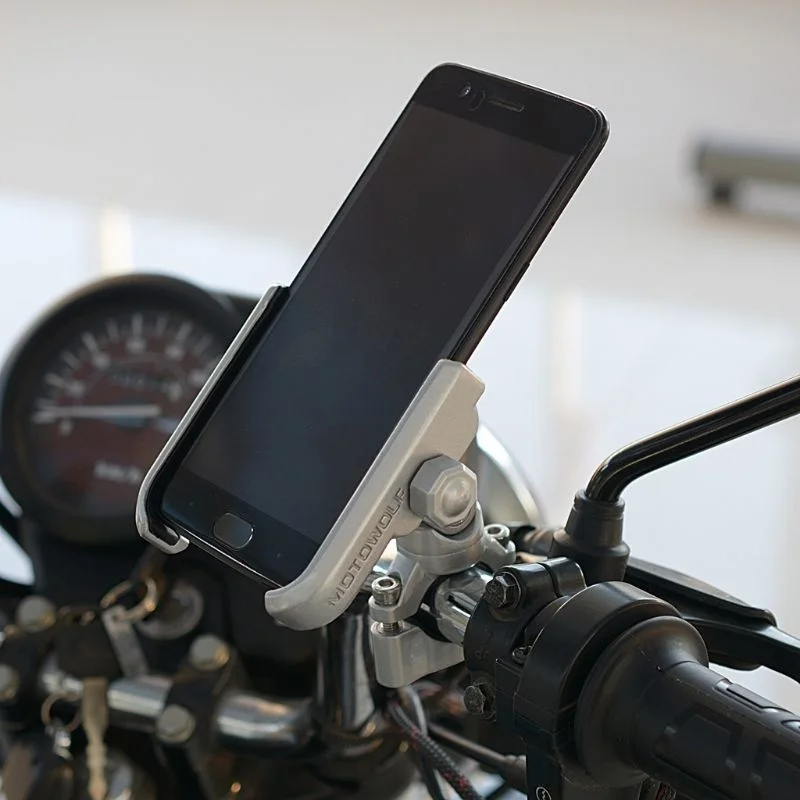 universal aluminum alloy bike motorcycle handlebar phone holder stand mount for iphone xiaomi samsung 4 6 4 inch mobile phone free global shipping