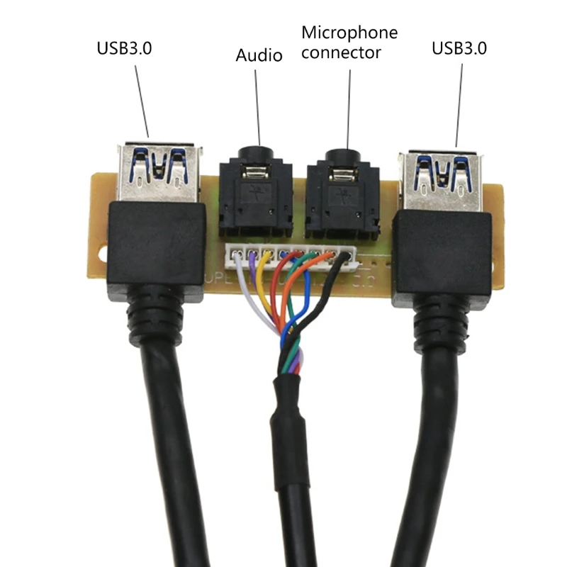 Передний чехол панель USB3.0 + H D аудио разъем порты I/O плата Внутренний провод |