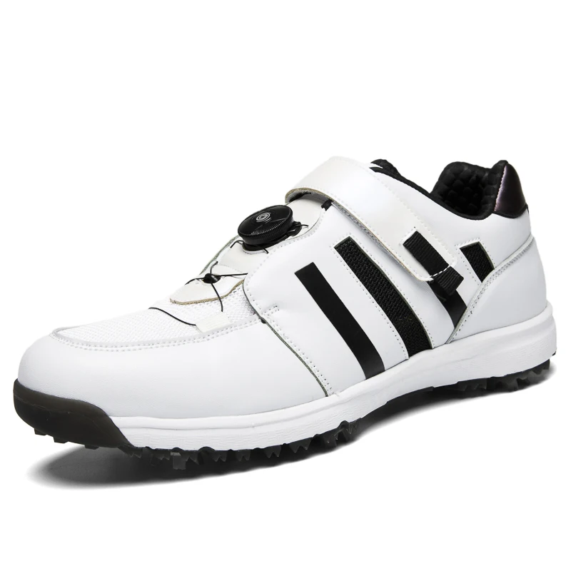 

Кроссовки мужские с шипами, профессиональная обувь для гольфа, на липучке, Нескользящие, удобные дышащие, для тренировок, прогулок