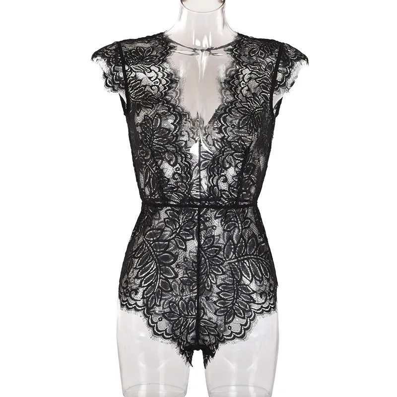 

sexy winter loosefitting pyjamas active wear lace seethrough women bodysuit jumpsuits