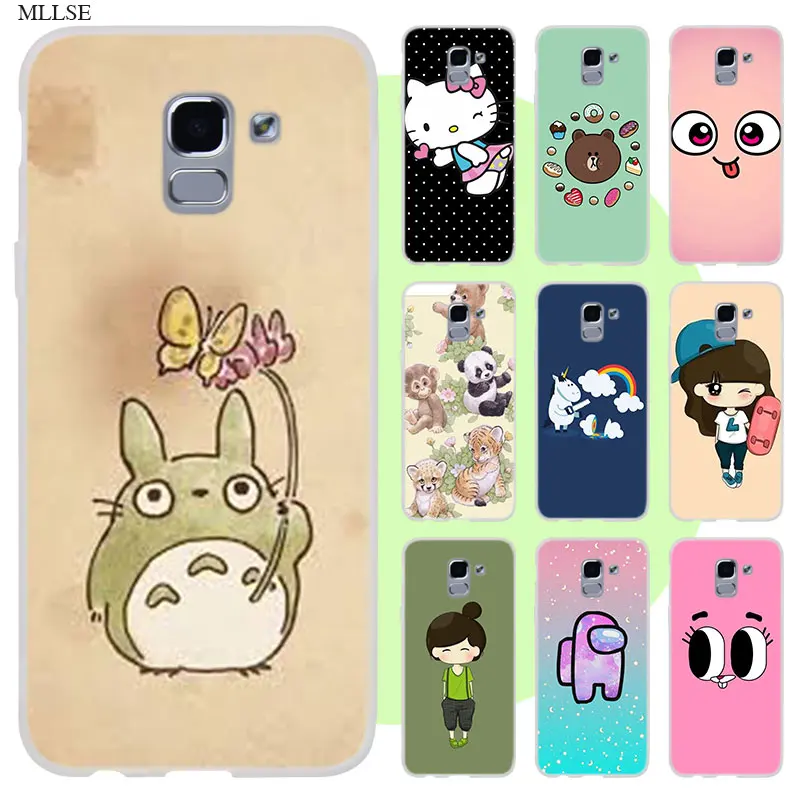 

cute cartoon Soft Silicone Case For Samsung Galaxy J6 J8 J5 J7 J4 Core Plus 2018 2016 2017 EU Prime Pro Ace