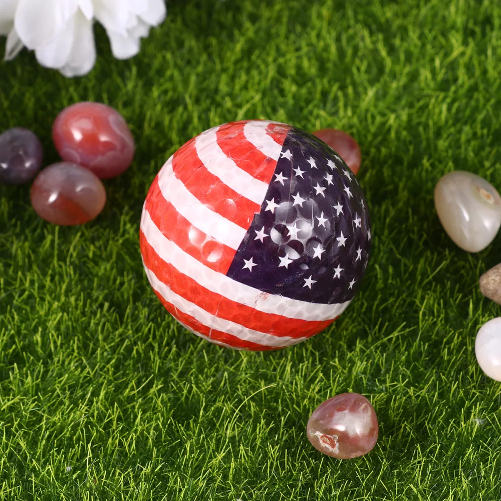 

2PCS US Flag Pattern Practice Simulation Rubber Training Sports Double Layers