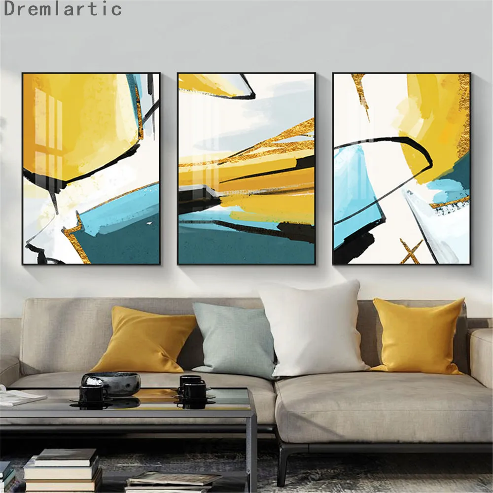 

Abstract Colors Hand Drawn Geometry Posters Prints Wall Pictures for Living Room Decoration Home Decor#1214-03